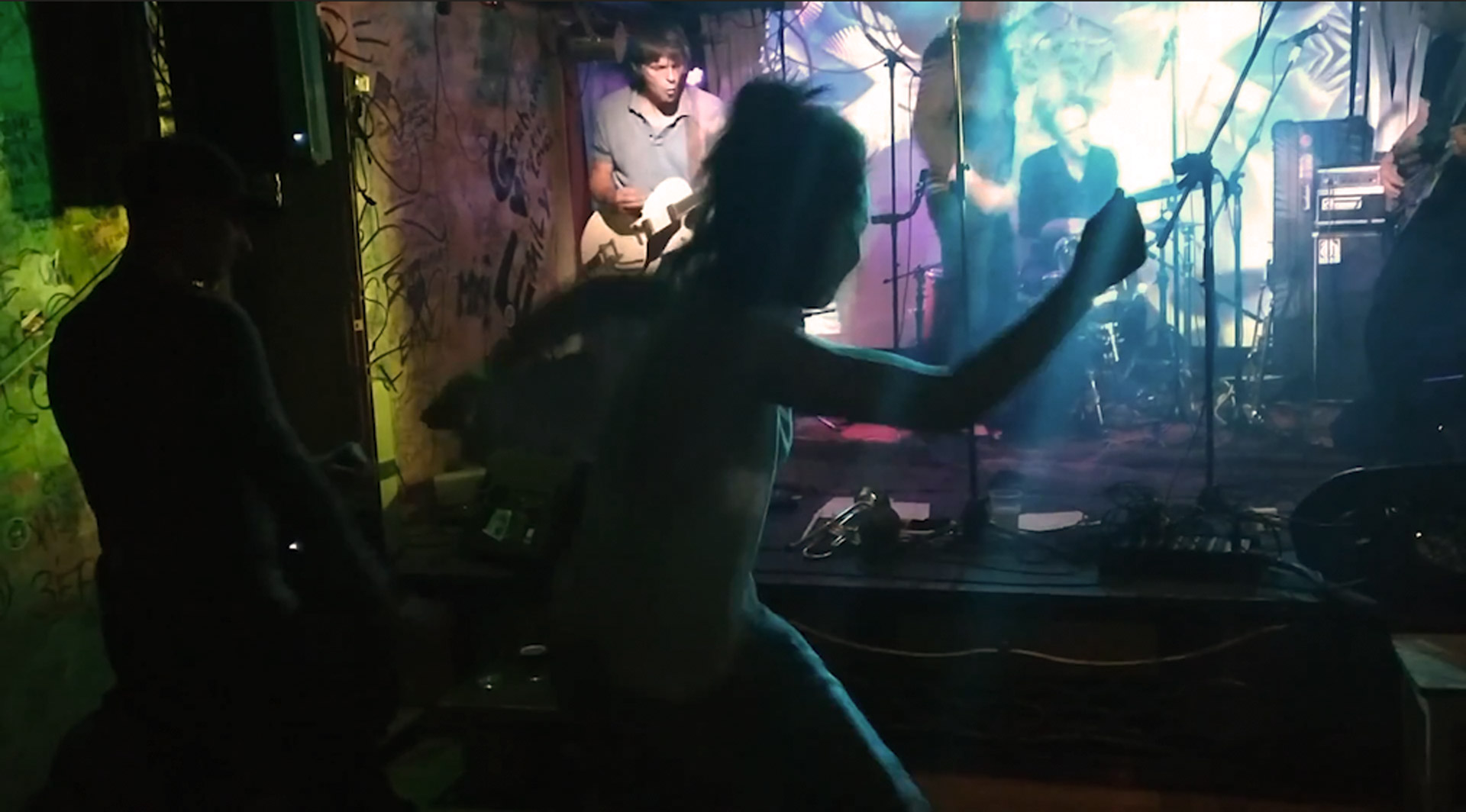 On stage in Szimpla Kert in Budapest